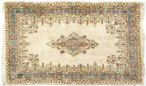 PERSIAN KERMAN HAND WOVEN WOOL RUG