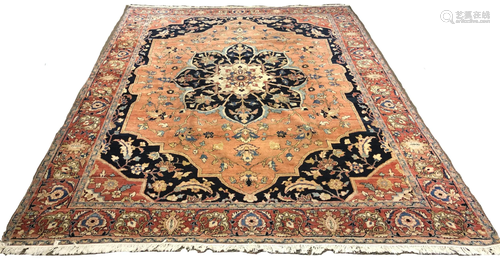 PERSIAN HERIZ WOOL CARPET, C. 1900