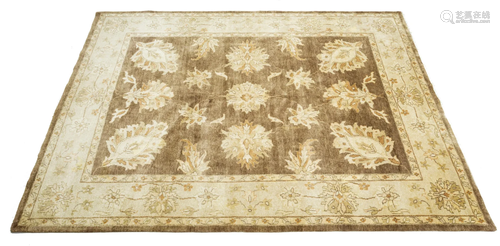 OUSHAK STYLE HANDWOVEN WOOL RUG, W 9