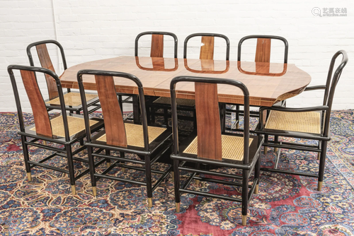 HENREDON, ELAN KOA WOOD DINING SET