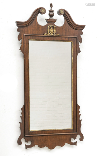 FEDERAL STYLE MAHOGANY MIRROR, H 48 1/2