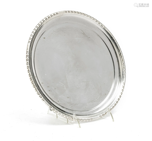 MATHEWS STERLING SILVER ROUND TRAY