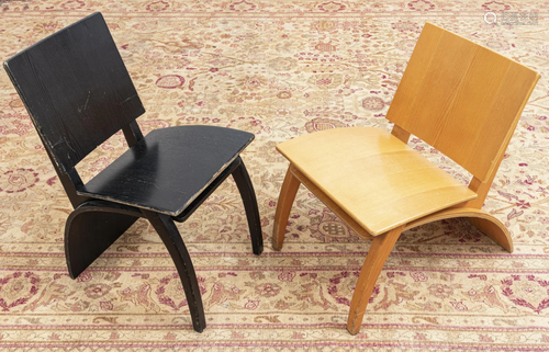 BLAIR, WOOD MODERN CHAIRS, TWO H 29