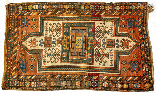 CAUCASIAN GENJI HANDWOVEN WOOL RUG