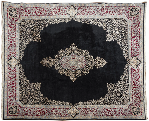 PERSIAN KERMAN HANDWOVEN WOOL RUG