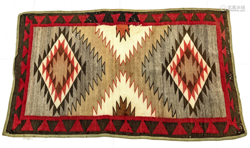 NAVAJO WOOL BLANKET, EARLY TO MID 20TH C