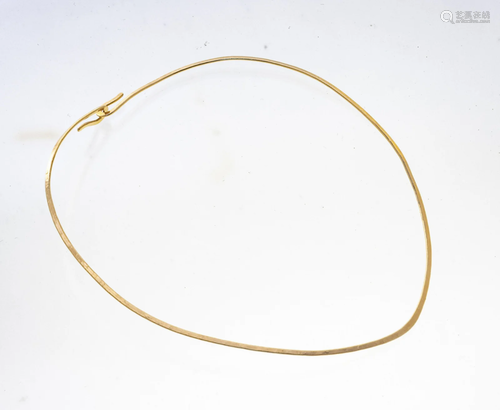 14KT WIRE CHOKER, .35 TR OZ.