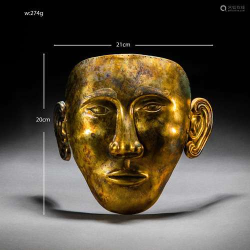 Liao Dynasty of China
Gilt bronze mask