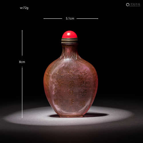 Qing Dynasty of China
Glass smoke pot