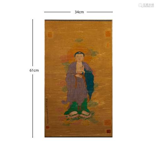 Ming Dynasty of China 
Ding Yunpeng Buddha statue hanging sc...