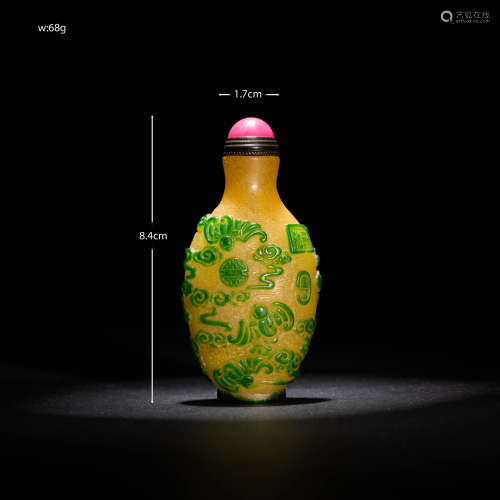 Qing Dynasty of China
Glass smoke pot