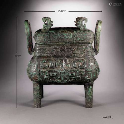 Chinese Western Zhou Dynasty
Gluttonous pattern square tripo...