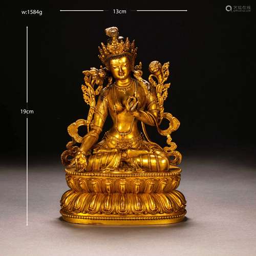 Ming Dynasty of China
Gilt bronze Buddha statue