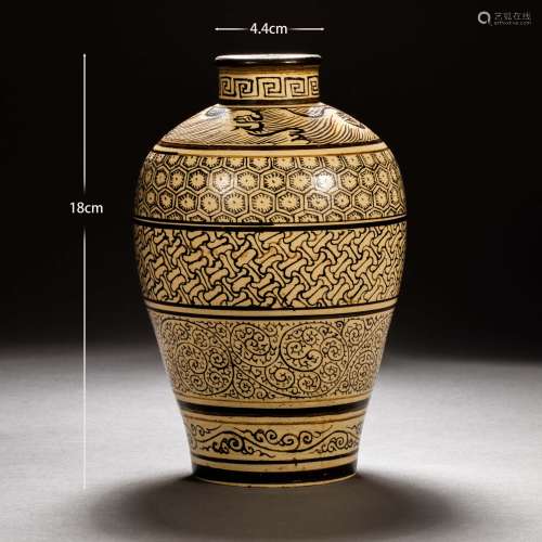 Song Dynasty of China
Cizhou kiln plum bottle