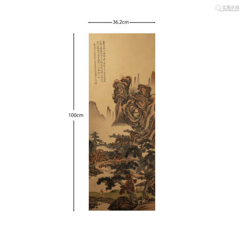 Qing Dynasty of China
DaiChun's landscape Vertical axis
