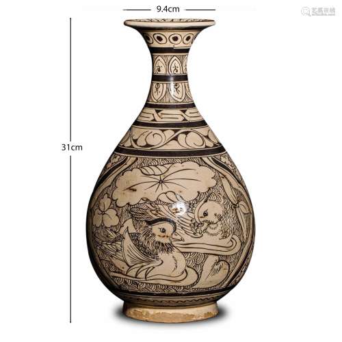Song Dynasty of China
Cizhou Kiln Guanyin Bottle