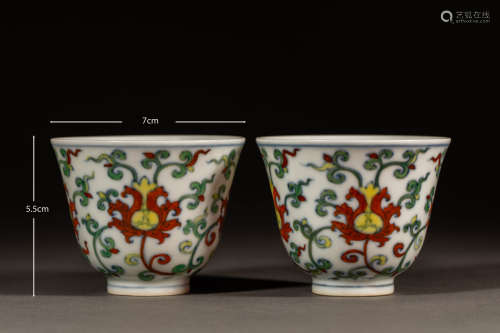 Ming Dynasty of China
Chenghua style bucket color cup