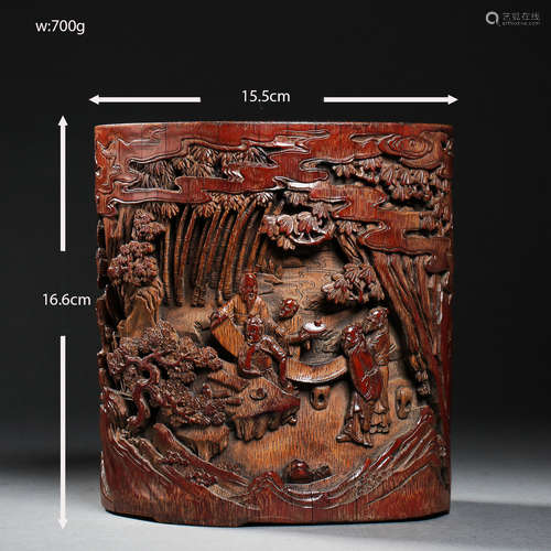 Qing Dynasty of China
Bamboo carving pen holder