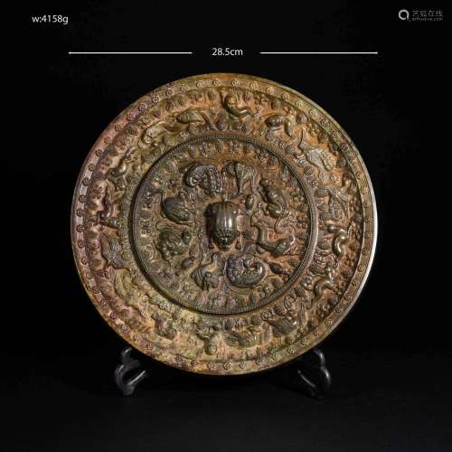 China Tang Dynasty Bronze Mirror