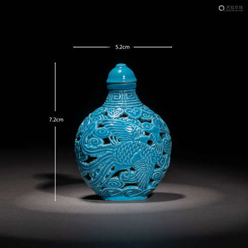 Qing Dynasty of China
Qianlong Reign, Sapphire Blue Glaze Ho...