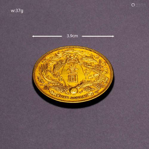 Qing Dynasty of China
Pure gold coin