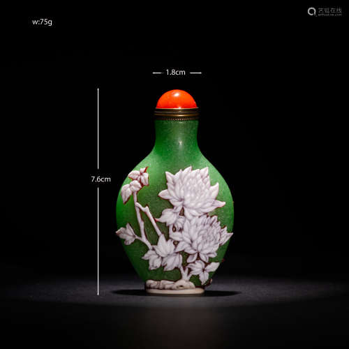 Qing Dynasty of China
Glass smoke pot