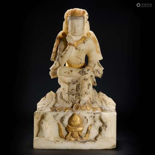 中国古代石雕佛坐像