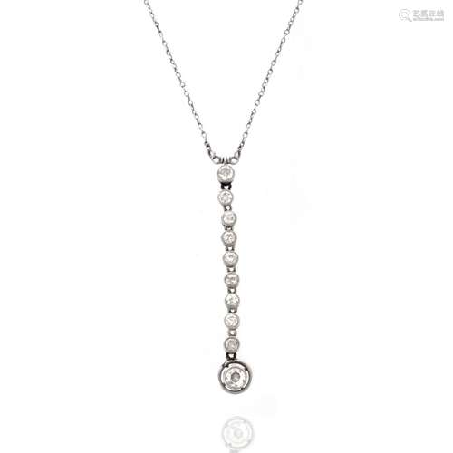 Diamond and Platinum Pendant Necklace