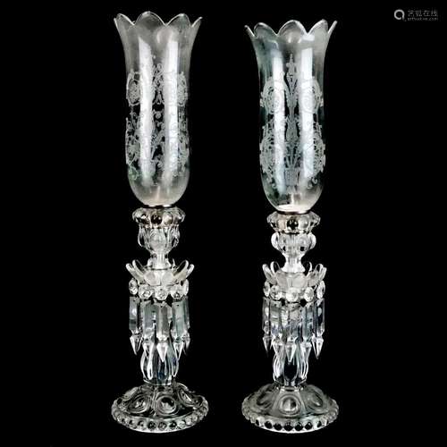 Pair of Baccarat Candlesticks