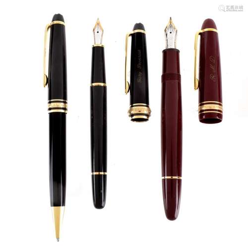 Three Mont Blanc Pens