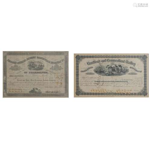 Antique Railroad Certificates