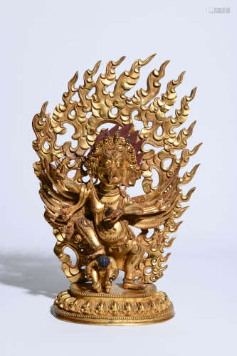 GILT-BRONZE STATUE OF GARUDA