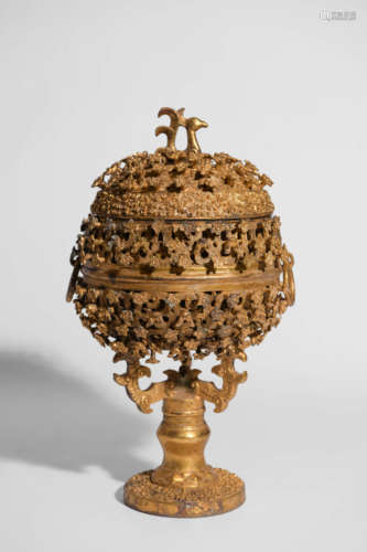 GILT-BRONZE STEM CENSER DOU