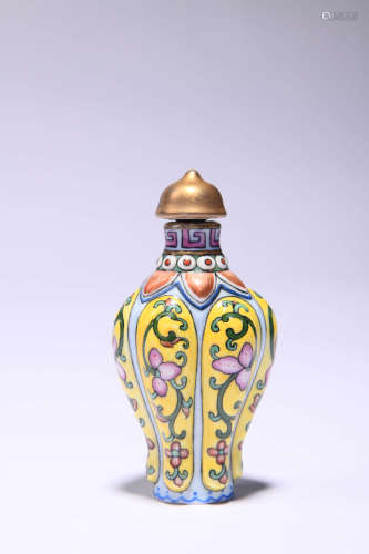 CLOISONNE ENAMEL SNUFF BOTTLE