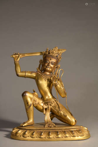 GILT-BRONZE STATUE OF ACALANATHA