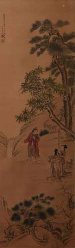 CHINESE FIGURAL & STORY PAINTING JIANG TINGXI MARK