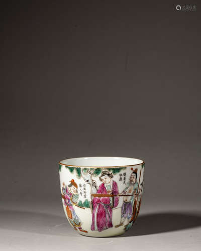 A CHINESE FAMILLE-ROSE CUP,DAOGUANG PERIOD