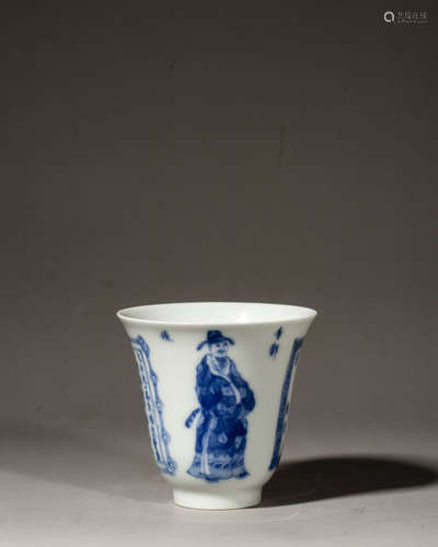 A CHINESE BLUE AND WHITE CUP,DAOGUANG PERIOD