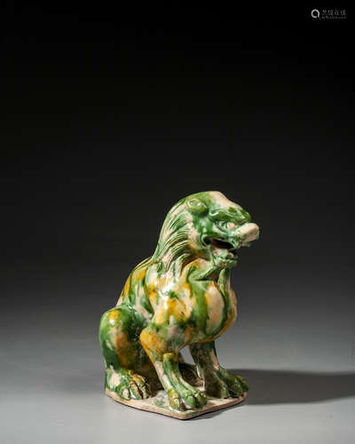 A CHINESE SANCAI-GLAZED LION,TANG DYNASTY