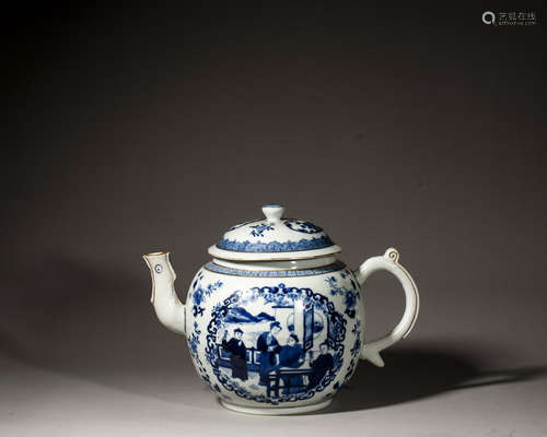 A CHINESE BLUE AND WHITE TEAPOT,QIANLONG PERIOD