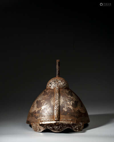 A CHINESE HELMET,QING DYNASTY