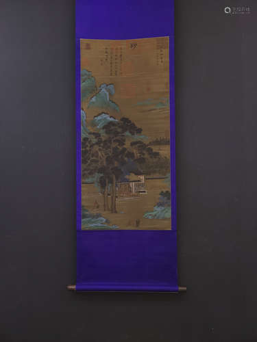 A CHINESE SILK PAINTING,ZHANG SENYAO,SOUTHERN DYNASTY