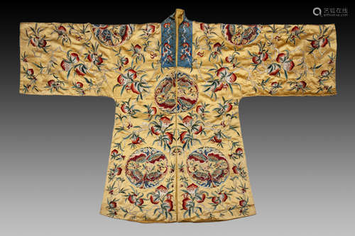 A CHINESE YELLOW CLOTHES,MIDDLE QING DYNASTY