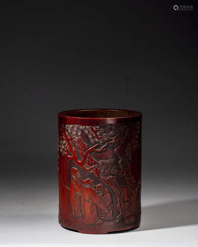 A CHINESE BRUSHPOT,QING DYNASTY