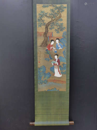 A CHINESE PAPER PAINTING,JIAO BINZHEN,QING DYNASTY