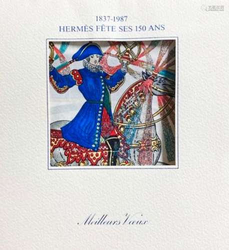 Carte de vœux Hermès pour les 150 ans de la maison Hermès, c...