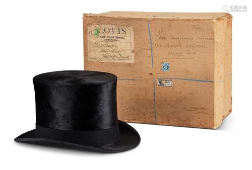 AN ANDRE'S SUPERFINE BLACK SILK TOP HAT, ANDRE & CO...