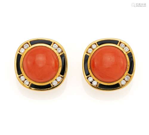 CORAL-ONYX-EAR CLIPS. Origine : Allemagne. Date : Vers 2000....