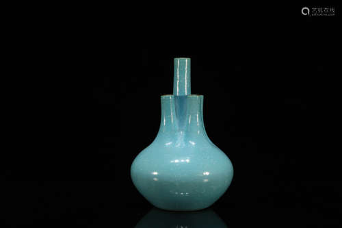 A Celadon-Ground Lotus Five-Hole Vase