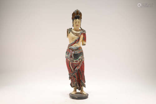 A Fine Color-painted Eaglewood Avalokitesvara